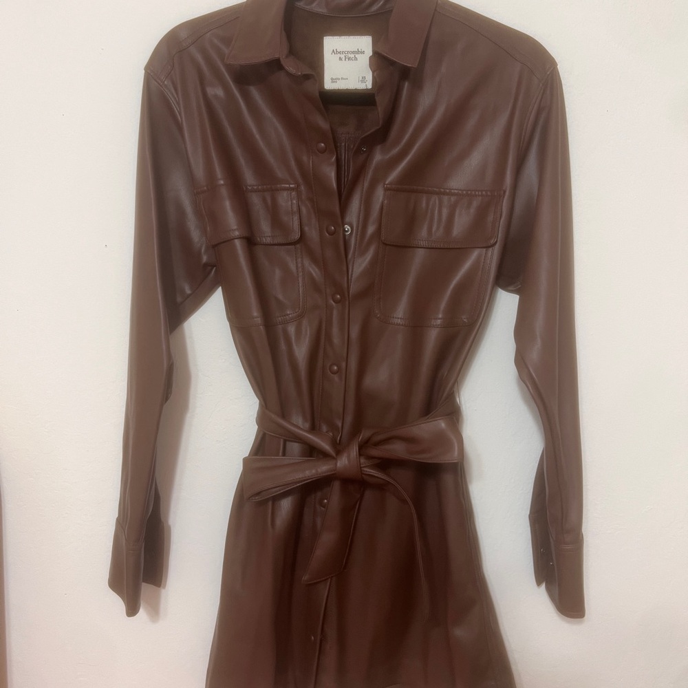 Abercrombie & Fitch Chocolate Faux Leather Dress